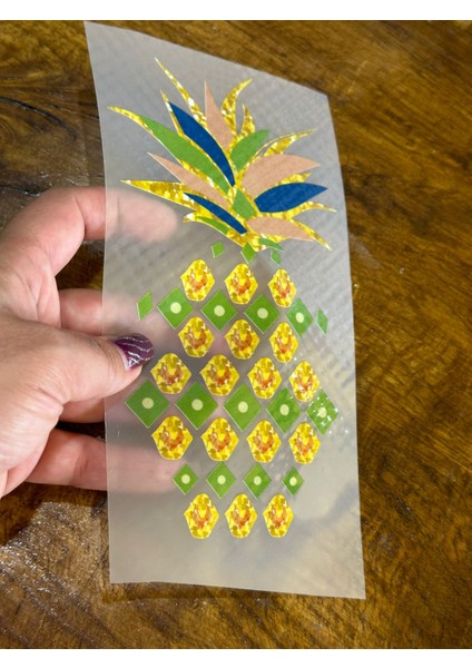 Ütü Ile Yapışan Ananas Transfer Baskı Arma 19X10 cm