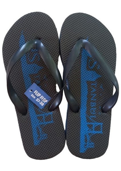 Parmak Arası Unisex Terlik - Mavi/siyah Renkli