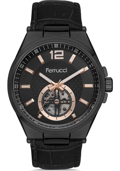 Erkek Çelik Kasa Otomatik Spor Kol Saati Hakiki Deri Kordon Su Geçirmez Paslanmaz Çelik Otomatik Pilsiz Model