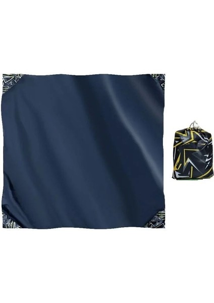 Çantalı Piknik Örtüsü Siyah