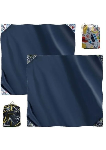 Çantalı Piknik Örtüsü Siyah modelleri