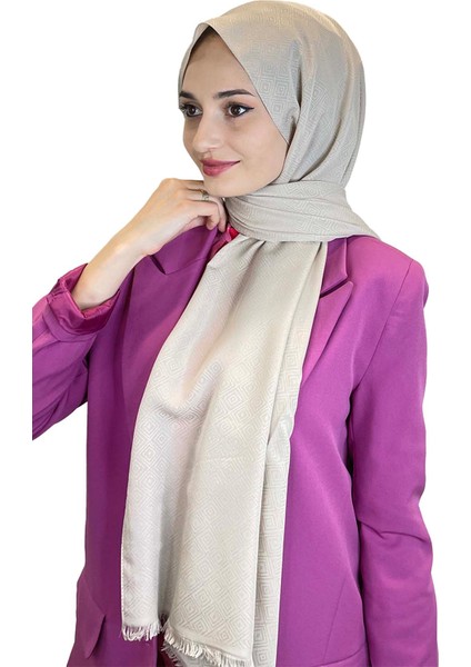Scarf Pamuk Jakar Şal - Desenli - Tek Renk Jakarlı Şal 001007