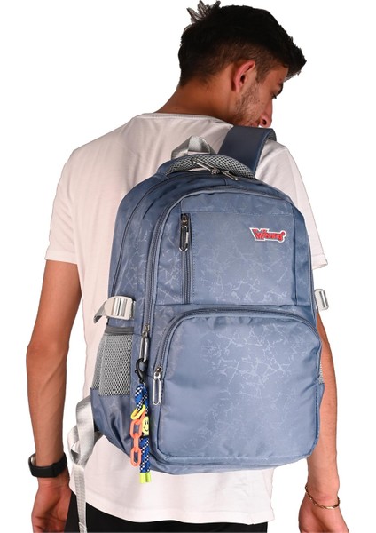 Young 51583 Geniş Hacimli Terletmeyen Sırt Destekli Okul Sırt Çantası Mavi