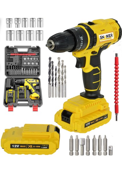12V Metal Şanzıman Yeni Nesil Akülü Vidalama
