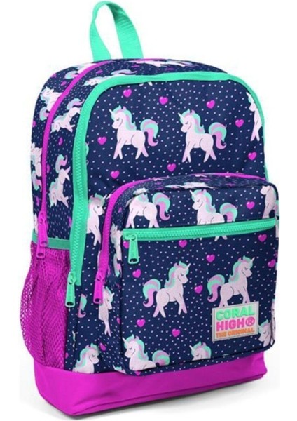 Yaygan Coral Hıgh 23270 USB + Aux Soketli Lacivert Unicorn Desenl