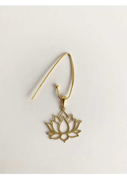 925 Ayar Gümüş Ada Lotus Küpe