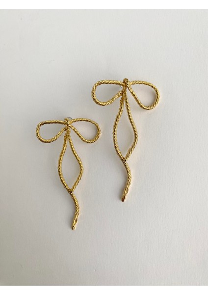 Tasarım Uzun Ince Burgu Fiyonk Küpe