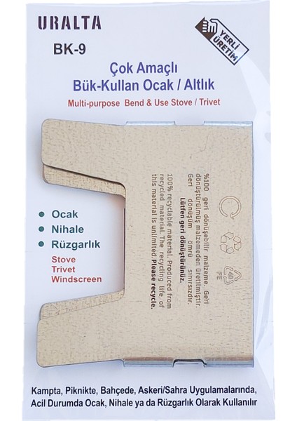 Bk-9 Çok Amaçlı Bük-Kullan Ocak/rüzgarlık/nihale