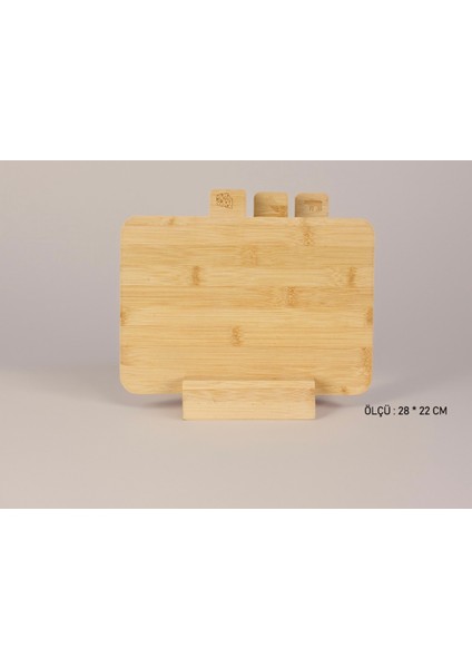 MİEN-807 Bambu Kesim Tahtası Standlı