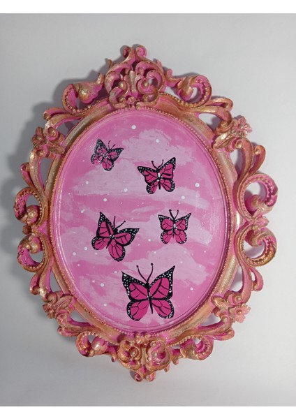 Kelebekli Çırağan Çerçeve 35X26