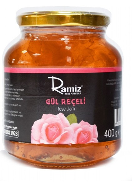 Doğal Katkısız Gül Reçeli 400 Gr.