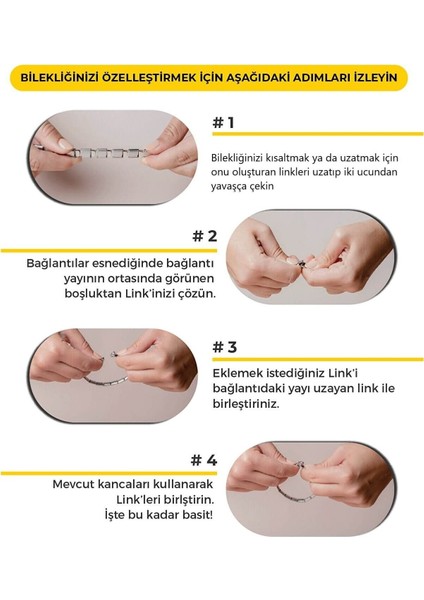 Paslanmaz Kararmaz Çelik Italyan Charm Bileklik Silver Renk (Hediye Kutulu) modelleri