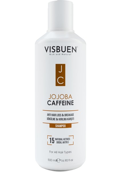 Jojoba Kafein Dökülme Kırılma ve Yıpranma Önleyici Şampuan Serum Seti