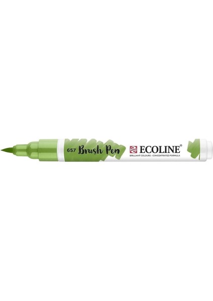Ecoline Brush Pen Fırça Uçlu Kalem 657 Bronze Green