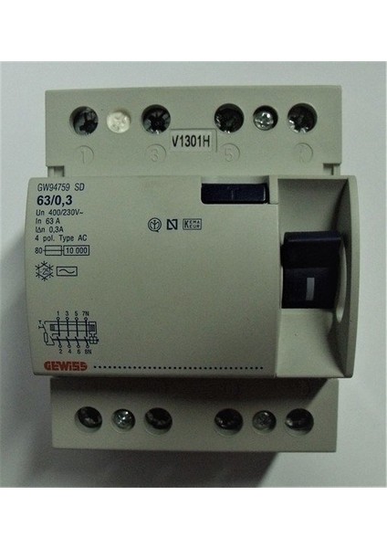 Gewiss 90 Sd-Ac 4X63 300MA Kaçak Akım Rölesi