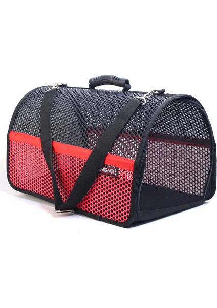 Flybag Voyager Fileli Model Kedi Köpek Taşıma Çantaları - Kırmızı-Siyah modelleri
