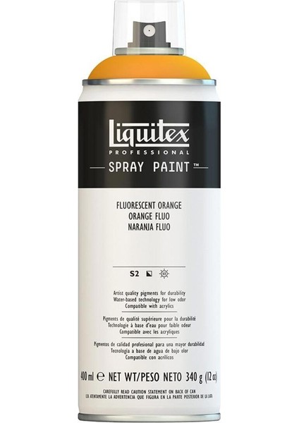 Professional Akrilik Sprey Boya 400ML Fluorescent Orange 982