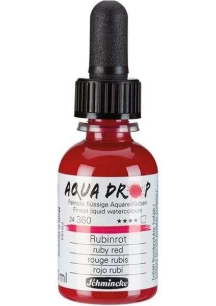 Aqua Drop Sıvı Sulu Boya 30 ml Ruby Red