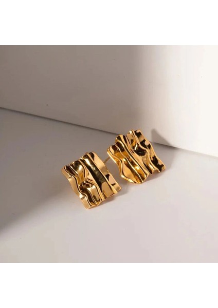 Çelik Gold Küpe
