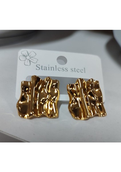 Çelik Gold Küpe
