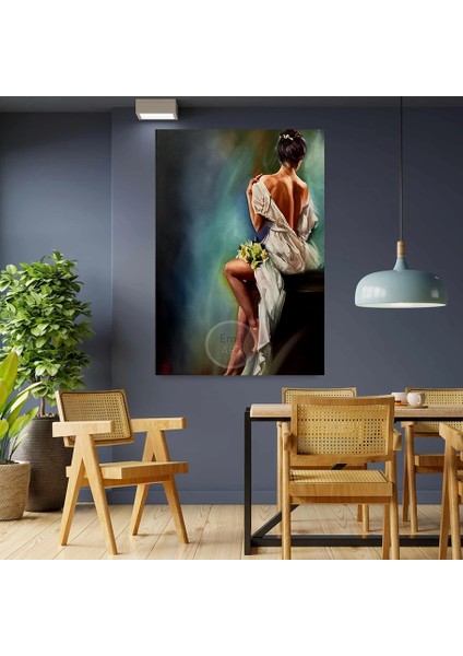Soyut Nü Kadın Özel Tasarım Kanvas Tablo