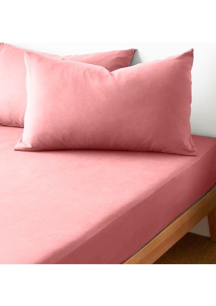 %100 Pamuk 62 Tel (155 TC) 150x200cm +37cm Yükseklik Çift Kişilik Lastikli Çarşaf Seti