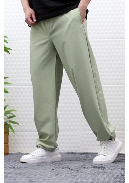 Erkek Baggy Pantolon Paça Ayarlanabilir Likralı Paraşüt Kumaş