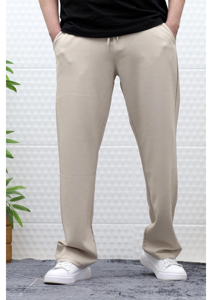 Erkek Yazlık Kumaş Baggy Beli Lastikli Pantolon