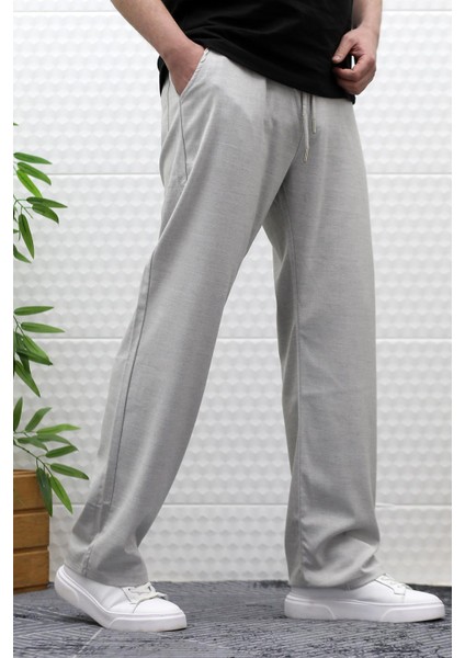Erkek Yazlık Kumaş Baggy Beli Lastikli Pantolon