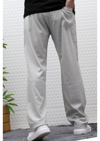 Erkek Yazlık Kumaş Baggy Beli Lastikli Pantolon
