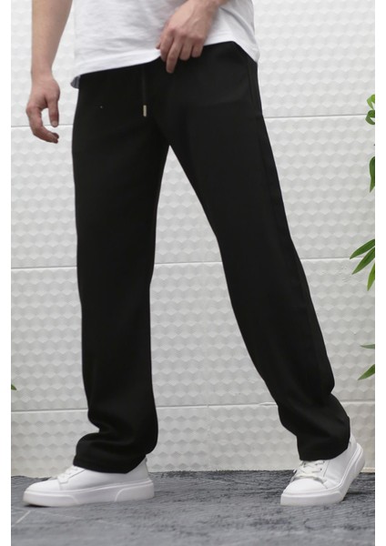 Erkek Yazlık Kumaş Baggy Beli Lastikli Pantolon