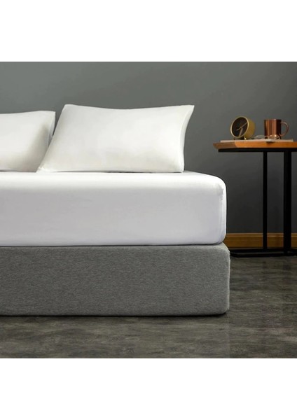 %100 Pamuk 62 Tel (155 TC) 150x200cm +37cm Yükseklik Çift Kişilik Lastikli Çarşaf Seti