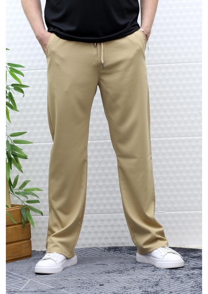 Erkek Yazlık Kumaş Baggy Beli Lastikli Pantolon