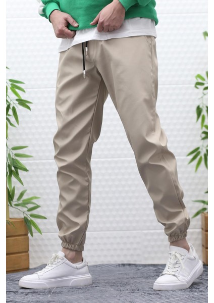 Erkek Jagger Pantolon Paraşüt Kumaş Su ve Rüzgar Geçirmez Paça Lastikli