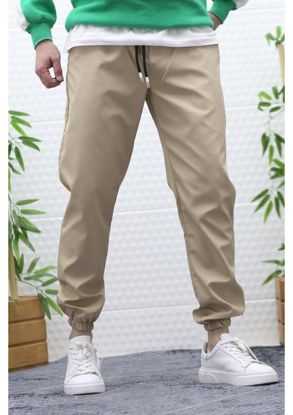 Erkek Jagger Pantolon Paraşüt Kumaş Su ve Rüzgar Geçirmez Paça Lastikli