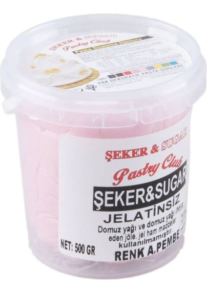 Şeker Hamuru 500 gr Açık Pembe