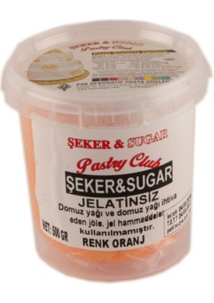 Şeker Sugar Şeker Hamuru 500 gr Turuncu