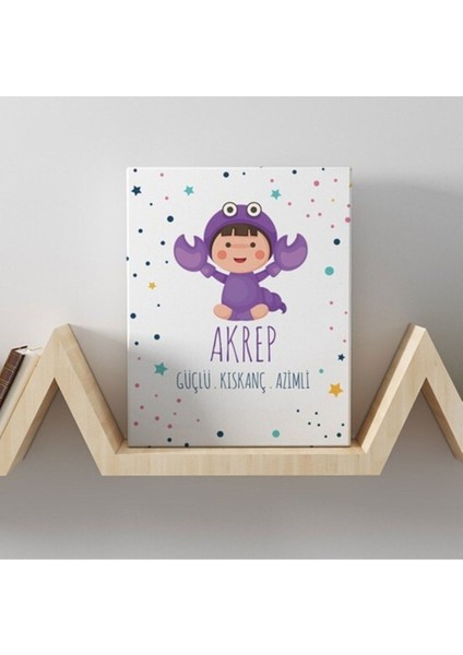 Akrep Burcuna Özel Tasarım Kanvas Tablo 35X25 cm