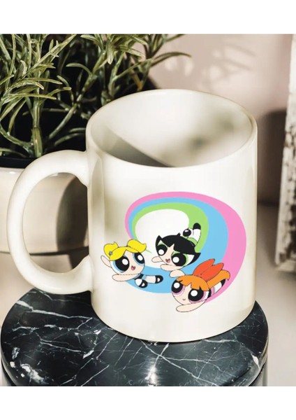 Powerpuff Girls Bu Üçlü Çok Güçlü Hediye Kupa Bardak