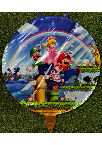 Super Mario Çift Taraflıfolyo Balon