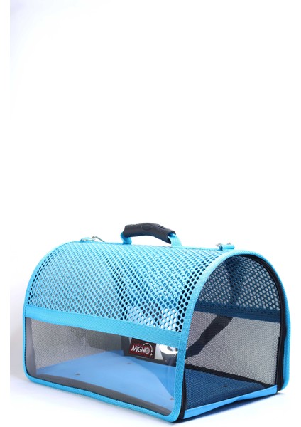 Flybag Voyager Fileli-Şeffaf Model Kedi Köpek Taşıma Çantaları - Turkuaz
