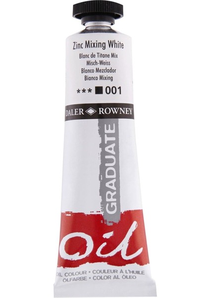 Daler Rowney Graduate Yağlı Boya 38ML 001 Zinc White