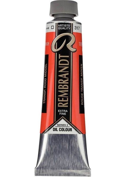 Yağlı Boya 40 ml Transparent Red Medium 317 S.3