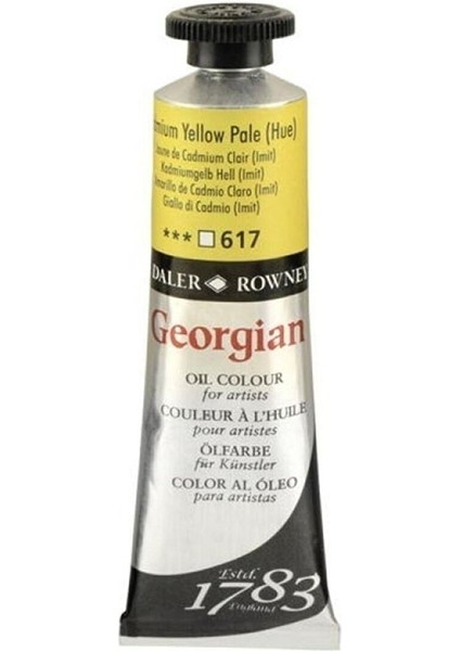 Daler Rowney Cad Yellow Pale 617 Georgian Yağlı Boya Goc 38 ml