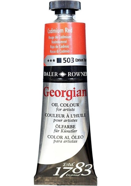Georgian Yağlı Boya 38ML 503 Cadmium Red Pigment Natural