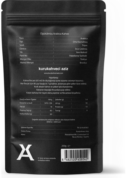 Orta Kavrulmuş Türk Kahvesi 2x250 Gram modelleri