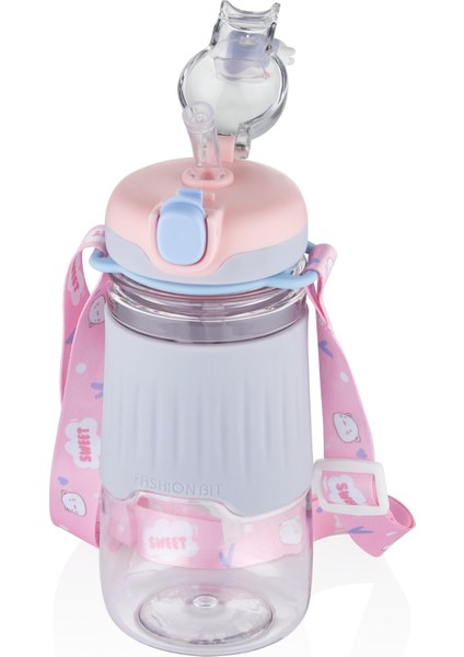 600 ml Kedi Figürlü Su Matarası Suluk