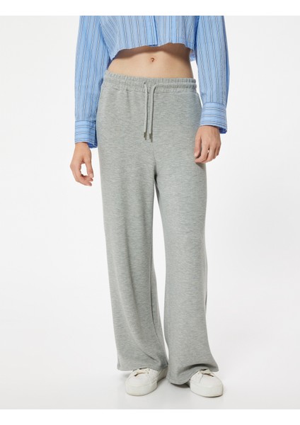 Modal Kumaş Eşofman Altı Bol Paça Beli Bağlamalı modelleri