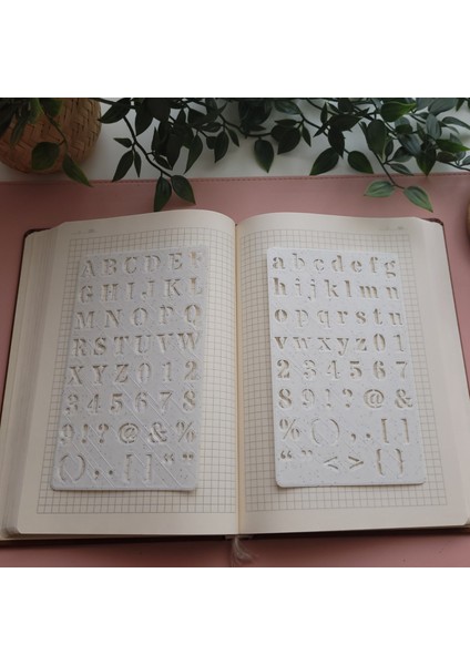 Bullet Journal Büyük ve Küçük Harf Şablon Cetvel Set