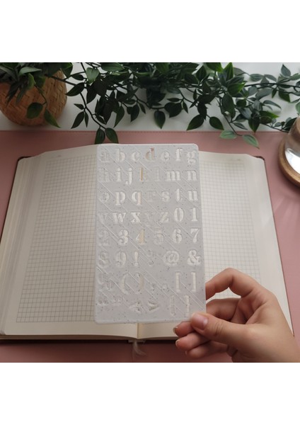 Bullet Journal Büyük ve Küçük Harf Şablon Cetvel Set